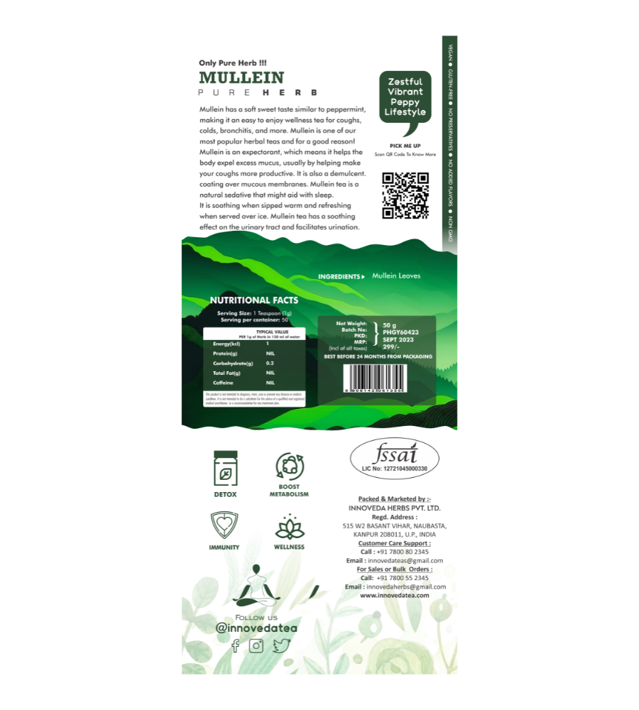 Innoveda Mullein Pure Leaf Tea - 50 gms